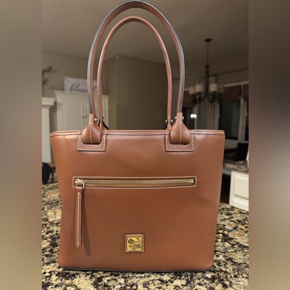 Dooney & Bourke Brown Leather Tote with Classic Design